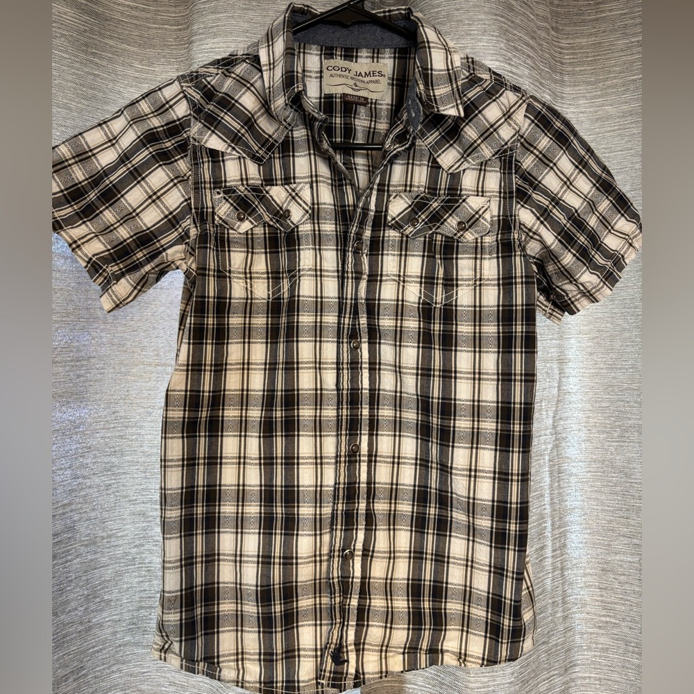 Boys Cody James short sleeve button down shirt